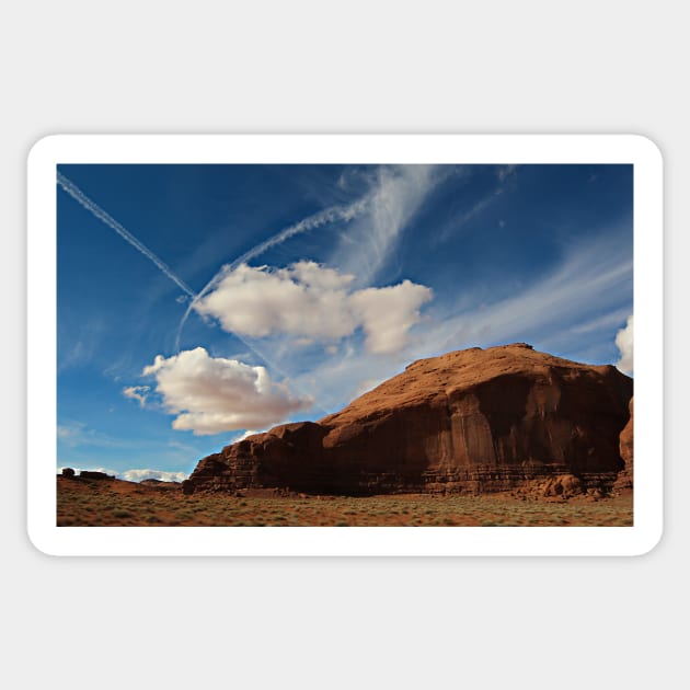 Monument Valley and Clouds4 Sticker by StonePics